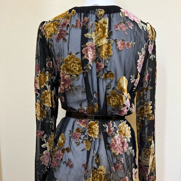 NWOT A New Day Semi-Sheer Floral Print Blouse - Picture 4 of 5